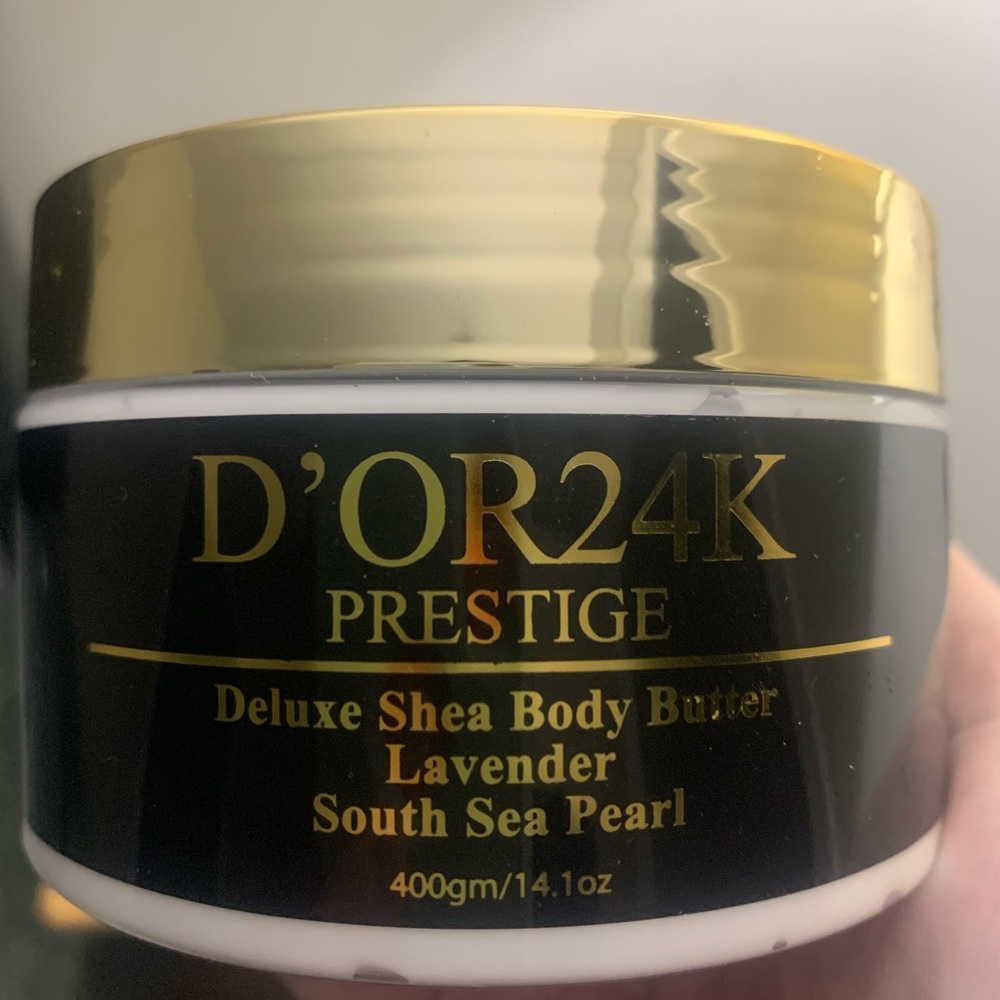 D'Or Skincare 24K Prestige Deluxe Shea Body Butter - Gold and Black